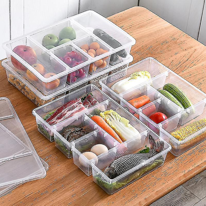 Storage Box Fresh-keeping Box Refrigerated Food Transparent Storage Box Compartment With Lid Desktop