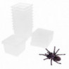 40pcs Clear Plastic Insect Spider Breeding Empty Feeding Box Container