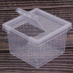 40pcs Clear Plastic Insect Spider Breeding Empty Feeding Box Container 40pcs Clear Plastic Insect Spider Breeding Empty Feeding Box Container