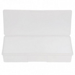 Plastic Transparent With Lid Storage Box Collection Container 19.5x7.8x4cm
