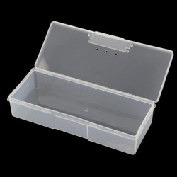 Plastic Transparent With Lid Storage Box Collection Container 19.5x7.8x4cm
