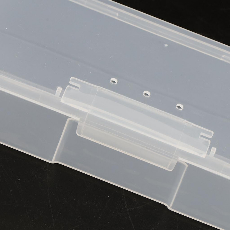 Plastic Transparent With Lid Storage Box Collection Container 19.5x7.8x4cm