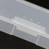 Plastic Transparent With Lid Storage Box Collection Container 19.5x7.8x4cm
