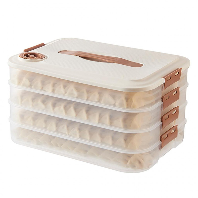 Multi-layer Dumpling Storage Box with Lid Sealing Organization Container