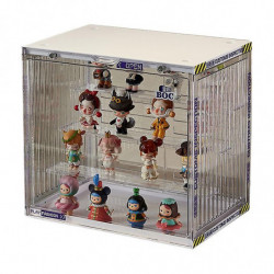 Size L,34*23*31.2cm Model Toy Showcase Anime Figure Doll Storage Box PET+PS Transparent Display Box