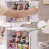 Size L,34*23*31.2cm Model Toy Showcase Anime Figure Doll Storage Box PET+PS Transparent Display Box