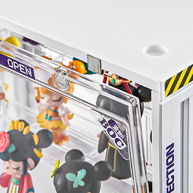 Size L,34*23*31.2cm Model Toy Showcase Anime Figure Doll Storage Box PET+PS Transparent Display Box