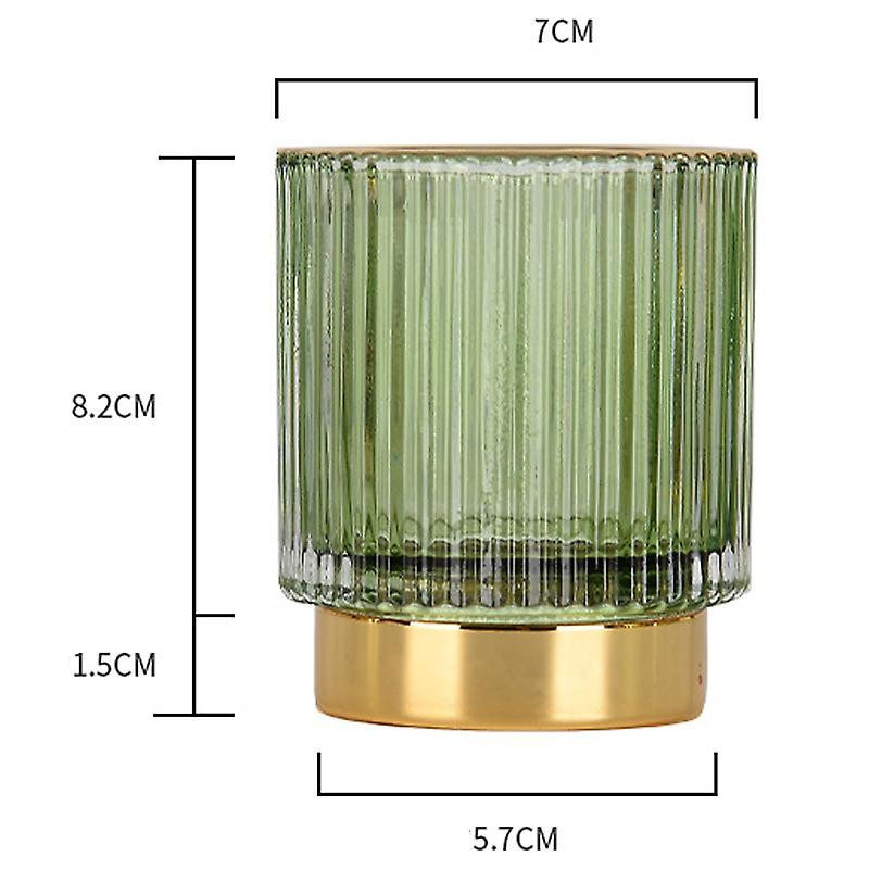 Glass Storage Bucket with Golden Base Pen Holder Decoration Storage Tank Cup Makeup Brush Bucket Des