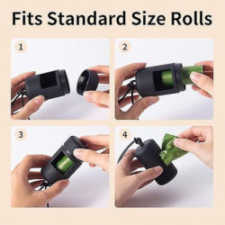 Dog Poop Bag Dispenser Hands Free, Dog Leash Poop Bag Holder Plastic Portable Pet Waste Bag Dispenser-garbage Bags [...]