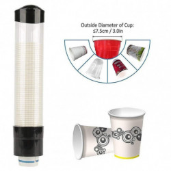 Distributeur de gobelets en papier anti-poussière Distributeur en plastique 60 tasses Conteneur pratique Ty étanche Distributeur de gobelets en papier anti-poussière Distributeur en plastique 60 tasses Conteneur pratique Ty étanche