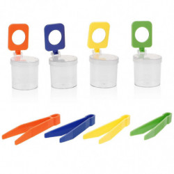 4pcs Insect Small Magnifying Box Viewer Magnifier Container Jar for Kids Children with Tweezers 4pcs Insect Small Magnifying Box Viewer Magnifier Container Jar for Kids Children with Tweezers