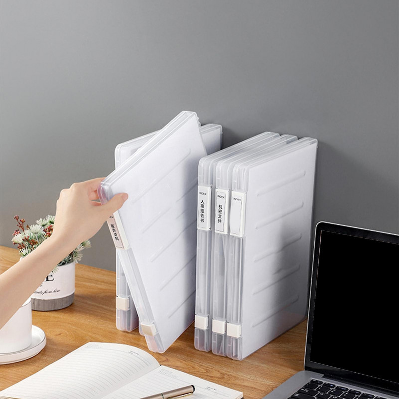 Boîte de fichier avec couvercle Boucle visible Conception Bonne flexibilité Facile à nettoyer Lettre transparente [...]