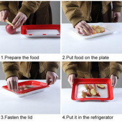 Fresh Keeping Food Storage Case Large Capacity Dust-proof Strong Load-bearing Preservation Tray Household Supplies Fresh Keeping Food Storage Case Large Capacity Dust-proof Strong Load-bearing Preservation Tray Household Supplies