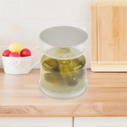 Pot de cornichon innovant Fabrication fine Sablier en plastique Conception d’olives scellées Récipient pour la maison Pot de cornichon innovant Fabrication fine Sablier en plastique Conception d’olives scellées Récipient pour la maison