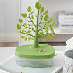 Naievear Jewellery Organizer European Leaf Shaped Transparent Base Multi-functional Secure Buckle Design Storage Box Naievear Jewellery Organizer European Leaf Shaped Transparent Base Multi-functional Secure Buckle Design Storage Box