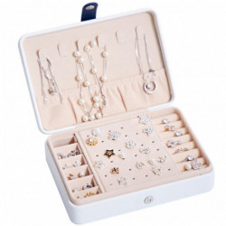 Large Capacity Double Layer Jewelry Organizer Box Dustproof Moisture-proof Rings Necklaces Lipsticks Removable [...]