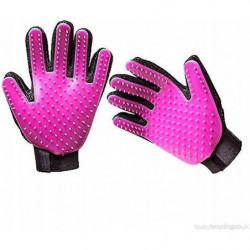 Pet Grooming Gloves - Soft Dust Brush Gloves - Effective Hair Removal Gloves For Pets - Improved Five-finger [...]
