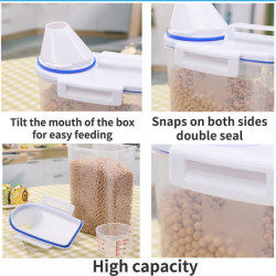2kg Food Pail Plastic Storage Tank With Measuring Cup Container Moisture-proof Sealed Jar Pet Supplies Accessories 2kg Food Pail Plastic Storage Tank With Measuring Cup Container Moisture-proof Sealed Jar Pet Supplies Accessories