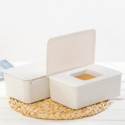 Naievear Large Capacity Seal Dust-proof Plastic Tissue Face Cover Storage Box With Lid