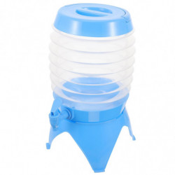 Gallon Collapsible Folding Water Dispenser Portable Drinks Container with Tap for Outdoor Camping Travelling 5L (Blue)
