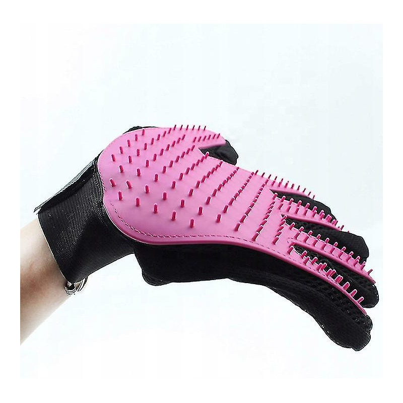 Pet Grooming Gloves - Soft Dust Brush Gloves - Effective Hair Removal Gloves For Pets - Improved Five-finger [...]