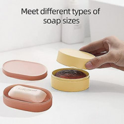 4-Pack Portable Travel Soap Container with Lid - Soap Dish for On-the-Go(4 Green Orange) 4-Pack Portable Travel Soap Container with Lid - Soap Dish for On-the-Go(4 Green Orange)