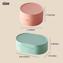 4-Pack Portable Travel Soap Container with Lid - Soap Dish for On-the-Go(4 Green Orange) 4-Pack Portable Travel Soap Container with Lid - Soap Dish for On-the-Go(4 Green Orange)