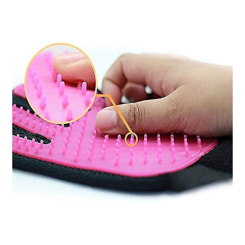 Pet Grooming Gloves - Soft Dust Brush Gloves - Effective Hair Removal Gloves For Pets - Improved Five-finger [...]