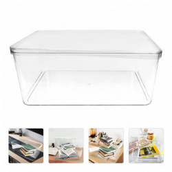 Storage Box Good Seal Dustproof Moisture-proof Transparent With Lid Large Capacity Oblong Rice Cereal Storage [...]