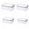 Set Of 4 Single Transparent Plastic Storage Tank Vacuum Wet Proof Fresh-keeping Storage Storage Sealed [...]