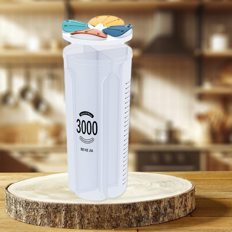 Kitchen Grains And Cereals With Lids Storage Jars Inside Compartments Transparent Sealing Jars Food Grade Dry [...]