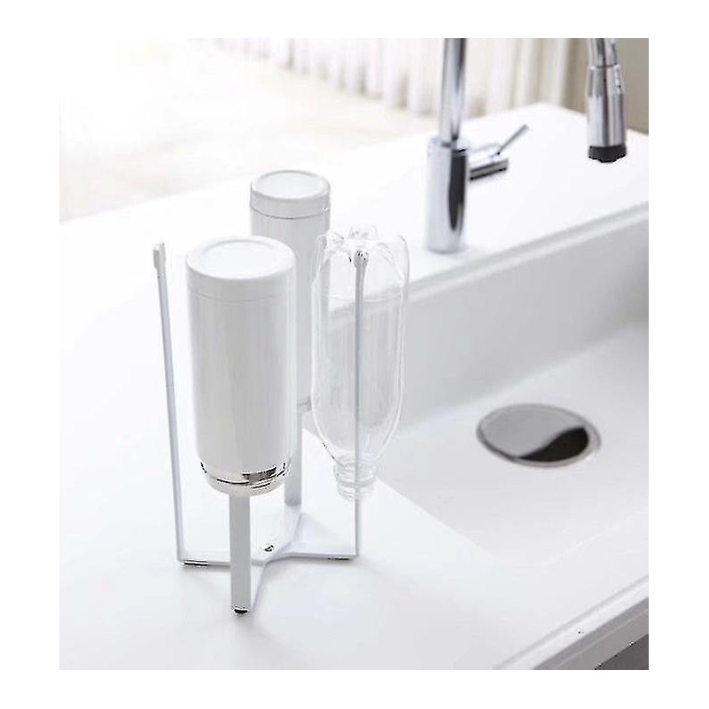 Convenient Bag Holder Bag Holder Creative Rack Garbage Bag Holder Shelf Kitchen Supplies, White