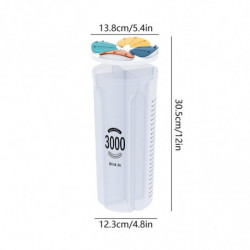 Kitchen Grains And Cereals With Lids Storage Jars Inside Compartments Transparent Sealing Jars Food Grade Dry [...]