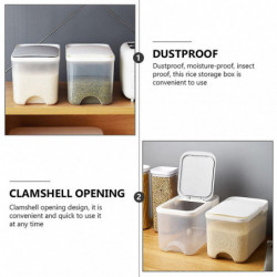 Plastic Rice Container Household Sealed Rice Bucket Cat Dog Food Holder Plastic Rice Container Household Sealed Rice Bucket Cat Dog Food Holder