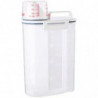 Rice Container Bin With Pour Spout And Measuring Cup Plastic Clear 2kg Cereal Food Airtight Keeper Dispenser Food [...]
