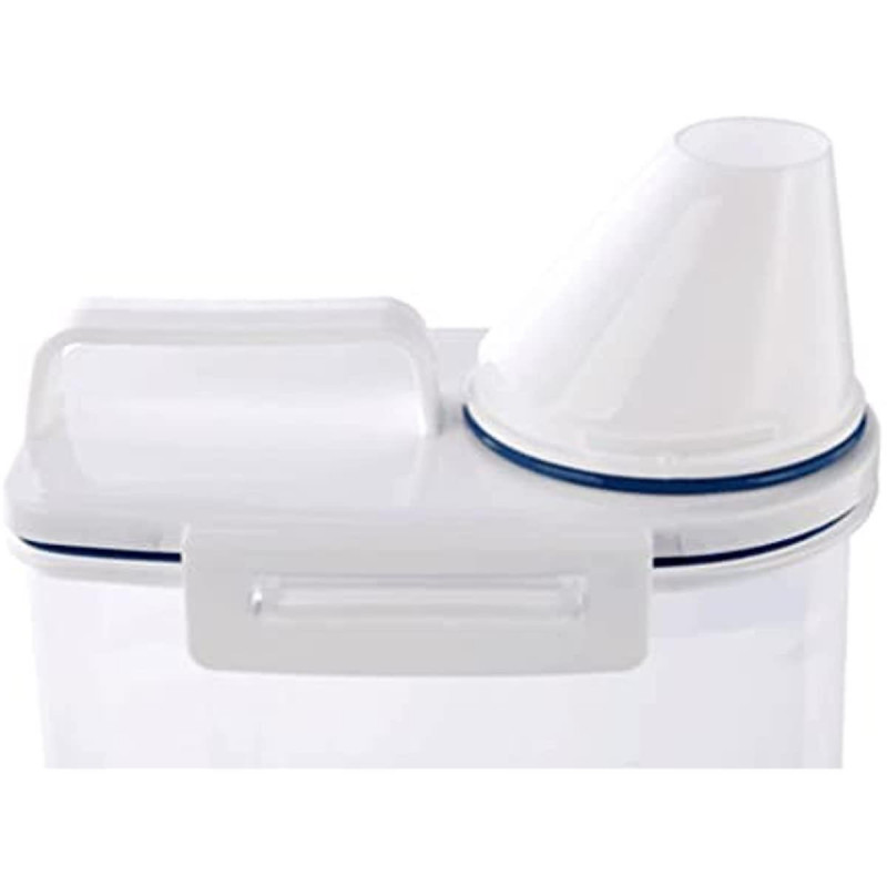 Rice Container Bin With Pour Spout And Measuring Cup Plastic Clear 2kg Cereal Food Airtight Keeper Dispenser Food [...]