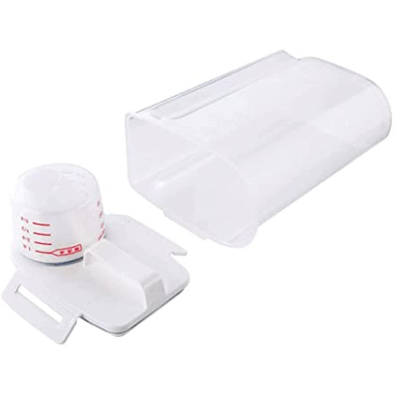 Rice Container Bin With Pour Spout And Measuring Cup Plastic Clear 2kg Cereal Food Airtight Keeper Dispenser Food [...]