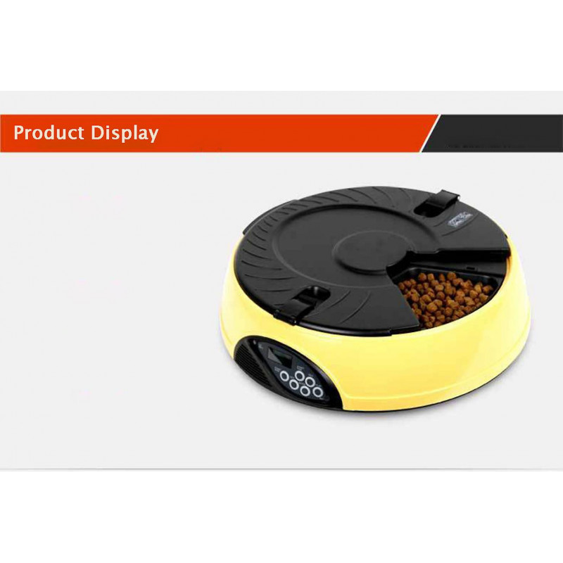 6 Repas Chronométrage Automatique Pet Feeder Chien Chat Digital Display Delay Plateau automatique
