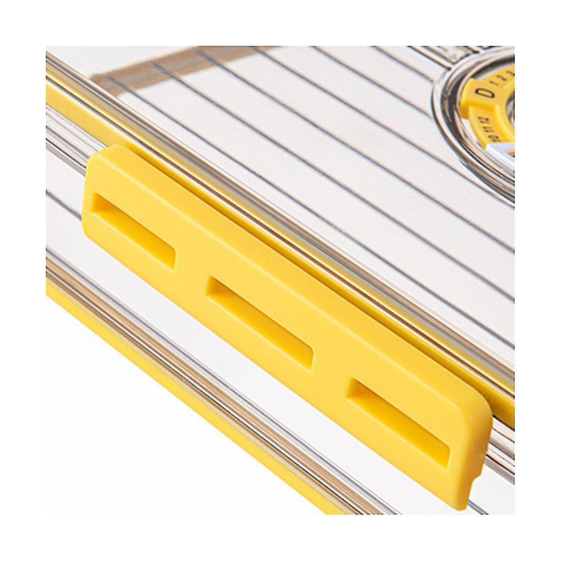 Food Storage Refrigerator Timekeeping Organizer Box Pet Kitchen Fridgekeeping Bins Yellow 15.5 X 32
