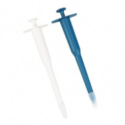 2pcs Pet Pill Plunger Popper, Animal Medicine Feeder Side Grip Press Type with Silicone Tip for Dogs Cats Birds