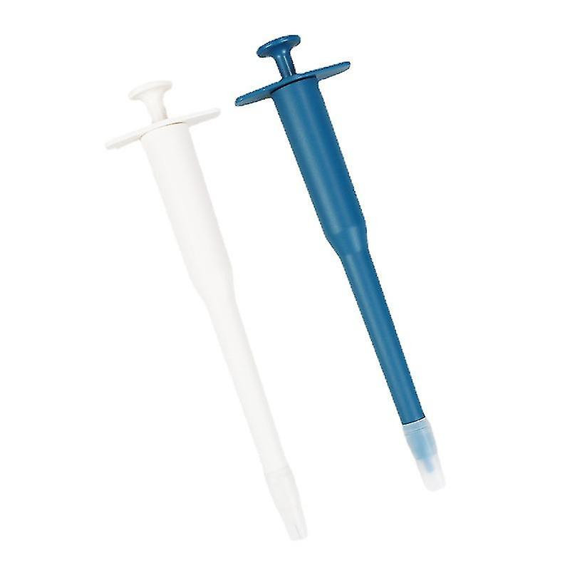 2pcs Pet Pill Plunger Popper, Animal Medicine Feeder Side Grip Press Type with Silicone Tip for Dogs Cats Birds