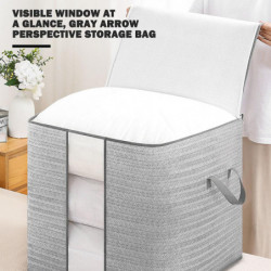 60l Vêtements Bac de rangement Fenêtre transparente Étui de rangement de grande capacité pour le stockage de choses 60l Vêtements Bac de rangement Fenêtre transparente Étui de rangement de grande capacité pour le stockage de choses