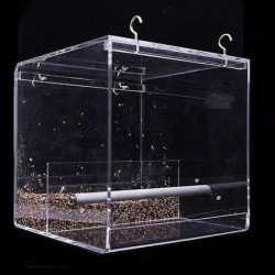 Parrot Spill Proof Feed Box Plastic Pet Resistant Suitable For Small B
