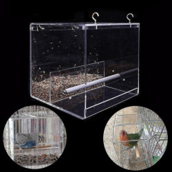 Parrot Spill Proof Feed Box Plastic Pet Resistant Suitable For Small B Parrot Spill Proof Feed Box Plastic Pet Resistant Suitable For Small B
