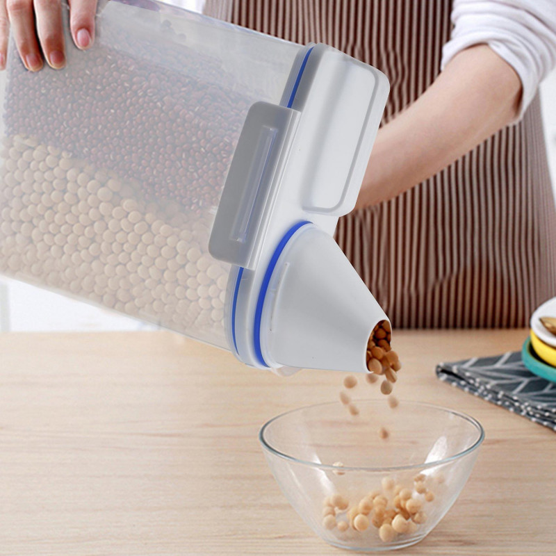 Rice Container Storage - Airtight Dry Food Rice Container Storage Plastic Small Rice Dispenser with