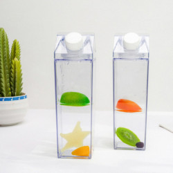 500ml Étanche Extérieur Drinkware Plastique Lait Eau Bouteille Boisson Jus Transparent Transparent Récipient Transparent 500ml Étanche Extérieur Drinkware Plastique Lait Eau Bouteille Boisson Jus Transparent Transparent Récipient Transparent