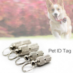 1pc Pet Dog Cat Anti Lost Address Label Storage Tube Pendant Pet Universal Mini Metal Identification
