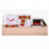 1 Pc Cute Creative Iron Snowman Three-layer Food Container Christmas Candy