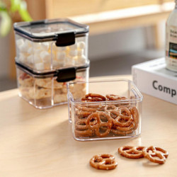 Sealed Container Food Plastic Container Kitchen Grain Storage 9.6x9.6x6.6cm Sealed Container Food Plastic Container Kitchen Grain Storage 9.6x9.6x6.6cm