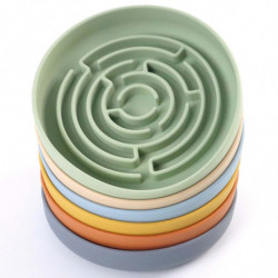 Slow feed Bowl Easy to Clean Silicone Dog Food Bowl for Pets Dogs Puppy Cats Blue Slow feed Bowl Easy to Clean Silicone Dog Food Bowl for Pets Dogs Puppy Cats Blue